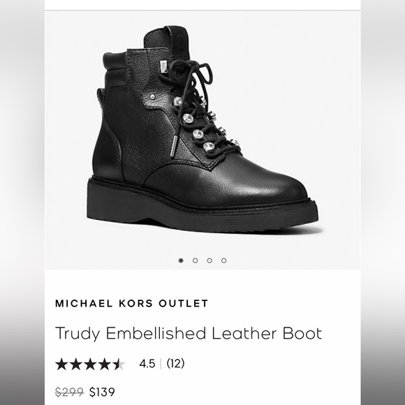 NWT Michael Kors Trudy Embellished Leather Boot - Picture 13 of 13